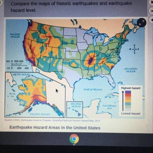 Look at the data in the two maps. Is there a correlation between historic earthquake locations and e