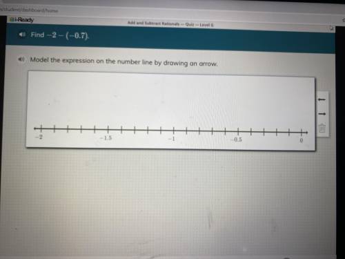 HURRY I NEEED THIS ANSWERRR.  Find -2- (-0.7)  Mod the expression on the number line by drawing an a
