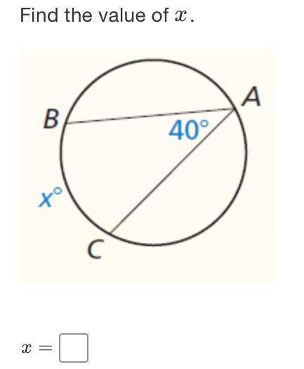 In order to answer the question correctly, please use the following image below: Find the value of x
