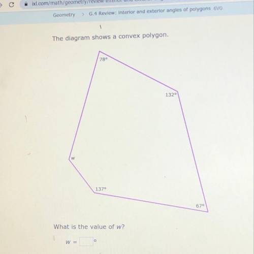 What is the value of w