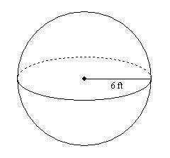 Find the volume of the sphere. Use 3.14 for π. Round to the nearest tenth.