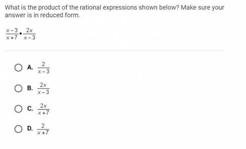 What is the product of the rational expression shown below? Make sure your answer is in reduced form