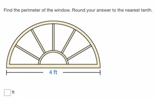 Find the perimeter of the window. Round your answer to the nearest tenth.