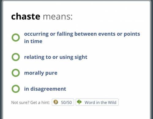 What does chaste mean ?