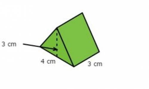 ￼Find the volume of the triangular prism.A)10 cm3B)12 cm3C)18 cm3D)36 cm3