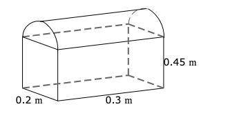 Help! A company manufactures aluminum mailboxes in the shape of a box with a half-cylinder top. The