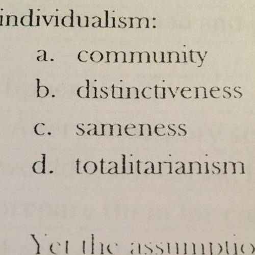 What's the definition for individualism