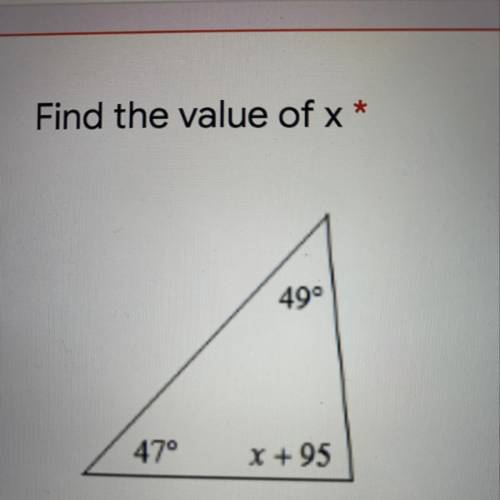 Find the value of x* 490 70 X + 95 Your answer