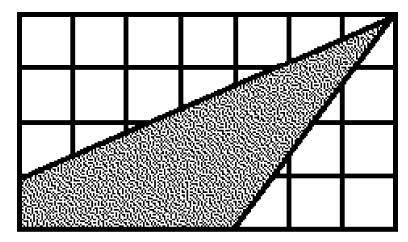 The figure is drawn on centimeter grid paper. Find the area of the shaded figure.