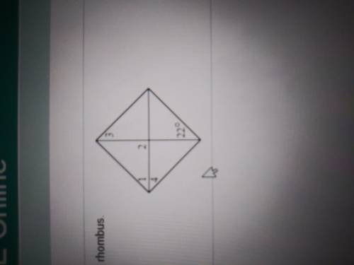 Find the measurements of all the numbered angles in the rhombus