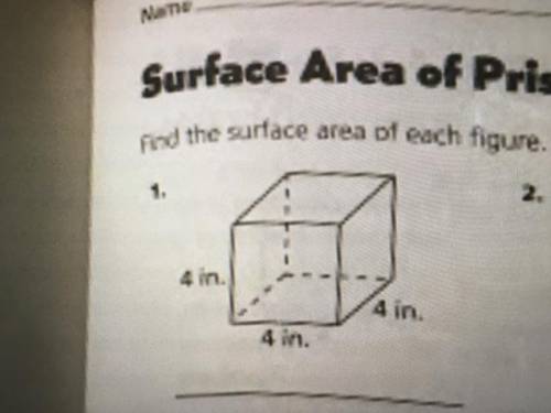 Find the surface area of the figure