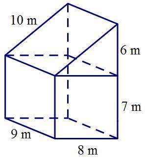 Find the surface area of the composite solid. A. 502 m2 B. 574 m2 C. 646 m2 D. 720 m2