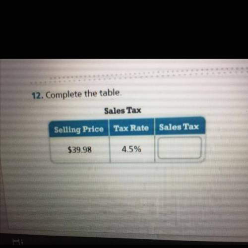 What’s the sales tax?