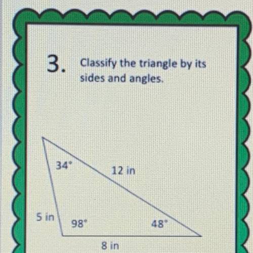Classify the triangle please.