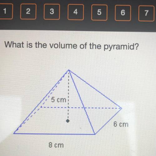 What is the volume of the pyramid? 8 cm 10cm 80m 120 cm 240 cm