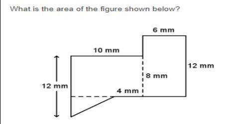 For the question, down in the attachment is the answer A.)  152mm^2 B.)164 mm ^2 C.)167mm^2 or D.) 1