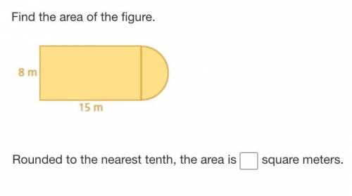 Find the area of the figure rounded to the nearest tenth.