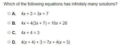 Which of the following equations has infinitely many solutions?