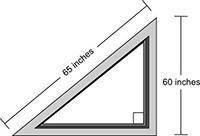 (06.07A MC) What is the length of the third side of the window frame below? (5 points) (Figure is no