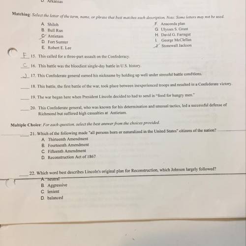 Can someone help me with question numbers 18,19,20,21, and 22. This packet is due really soon!