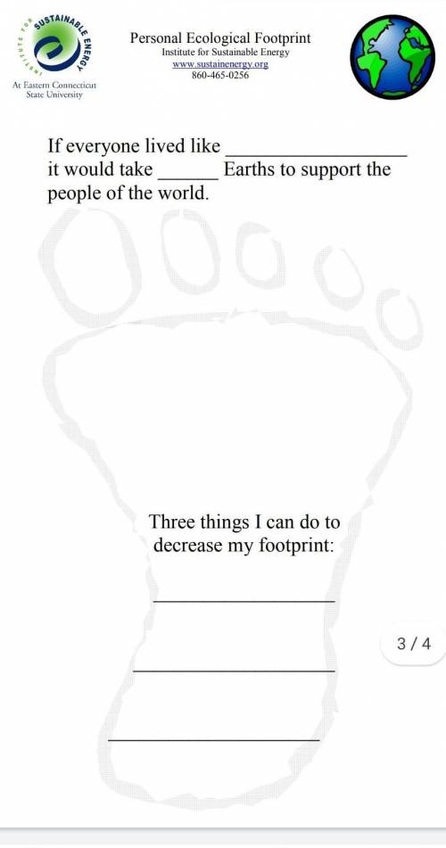 Three things i can do to decrease my foot and the top answer I need help with that (earth day by th