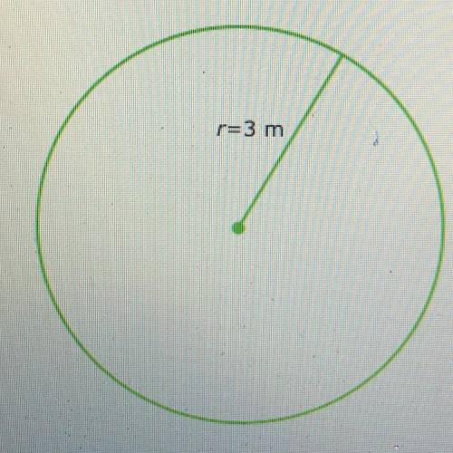 The radius of a circle is 3 meters. What is the circumference?