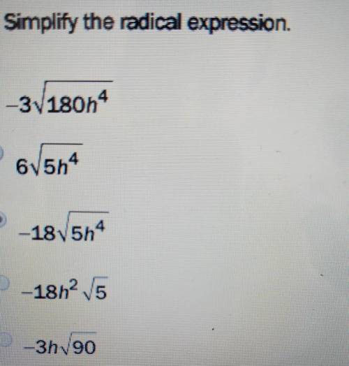 Simplify the Radical Expression-3√180h^4