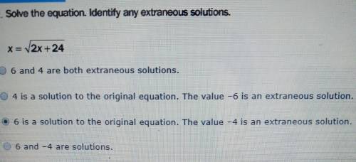 Solve the equation. Identify any extraneous solutions.
