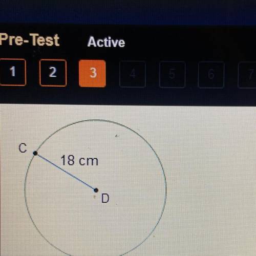 Which statements are true regarding the area of circle D? Select two options 18 cm The area of the c