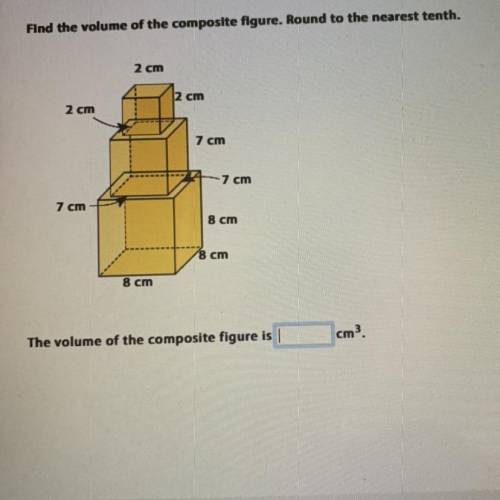 FIND THE VOLUME OF THE COMPOSITE FIGURE