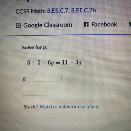 How to solve g, what is g