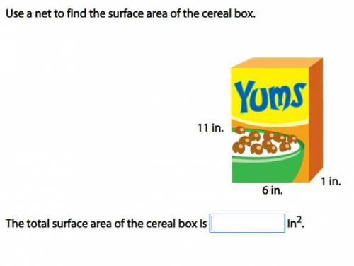 Use a net to find the surface area of the cereal box.