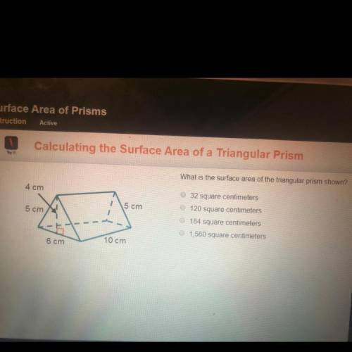 What is the surface area of the traiangar prism