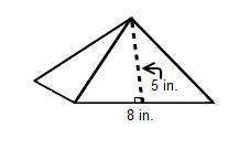 NEED ANSWER ASAPWhat is the total surface area of the square pyramid?1. 202. 403. 1044. 144