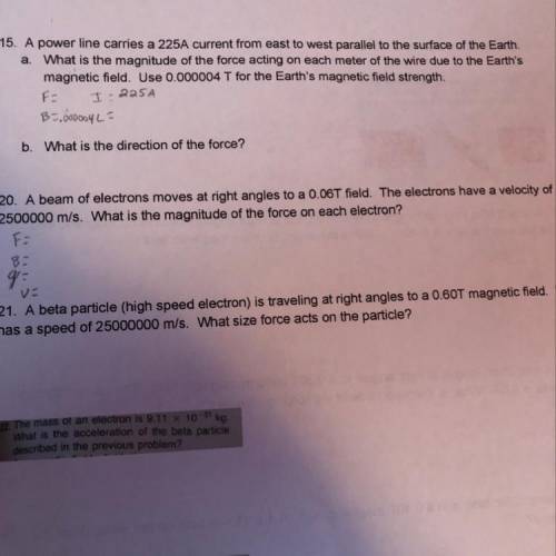 Need help with 15 and 20 please!!