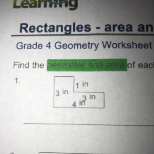 Find the perimeter of the rectangle