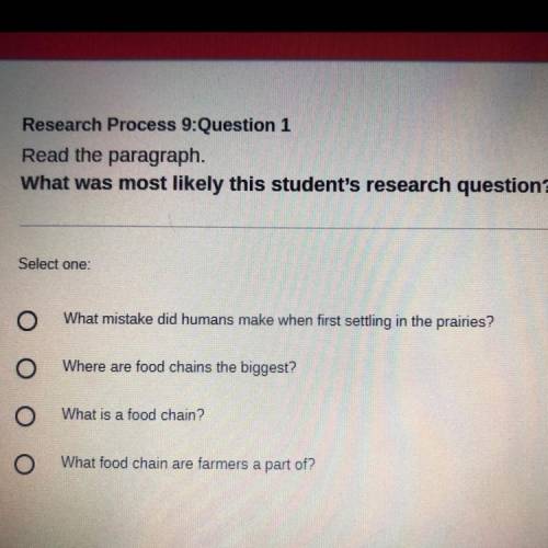 Read the paragraph. What was most likely this student's research question?