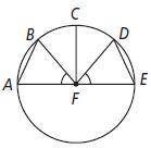 If angle upper A upper F upper B approximately equals angle upper D upper F upper E, what must be tr