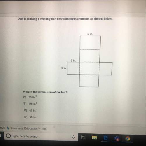 What is the surface area of the box