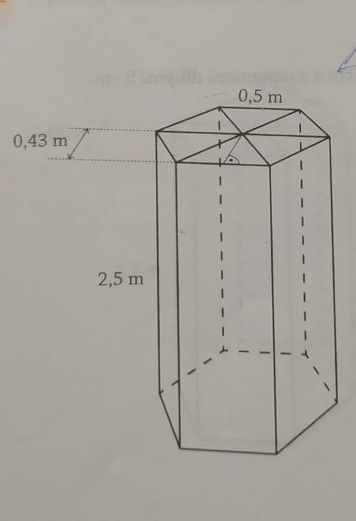 Calculate the surface of the column. Please, help me.