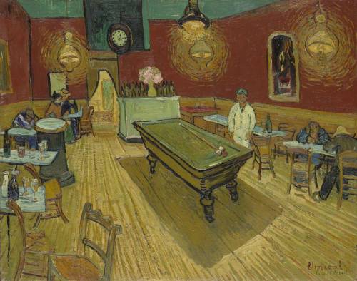 How does van Gogh's painting, Night Cafe, reflect another culture's influence? Be sure to identify t