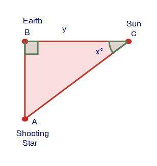 30PTS TO ANYONE WHO CAN ANSWER WITH THIS PROBLEM A shooting star forms a right triangle with the Ear
