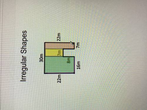 What is the area of the green section?