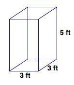 The surface area of this square prism is A) 45 ft2.  B) 69 ft2.  C) 78 ft2.  D) 245 ft2.