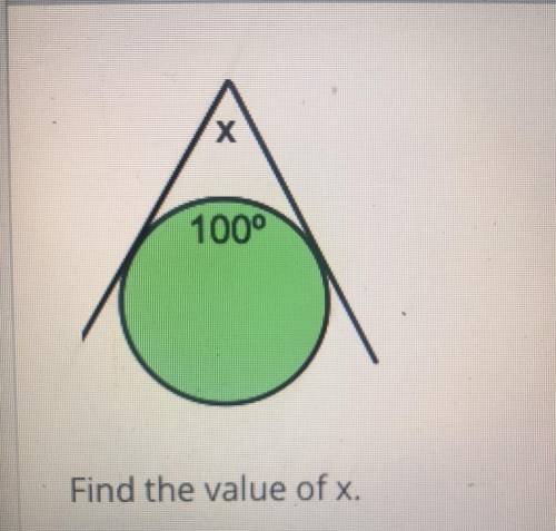 Find the value of x 60° 80° 70°
