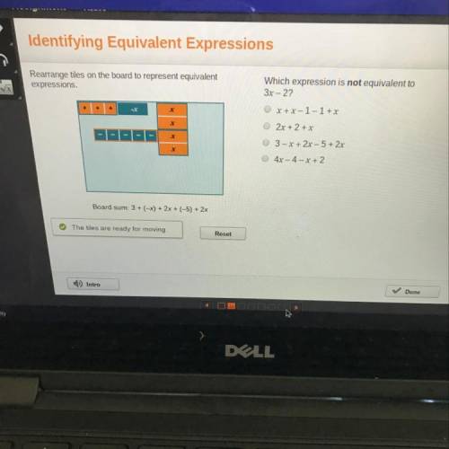 Which expression is not equivalent to 3x - 2?
