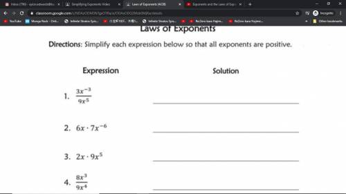 Laws of exponents explain and write out your answers