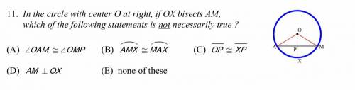 Algebra 2 question! Can someone please help me with this? In the circle with center O below, if OX b