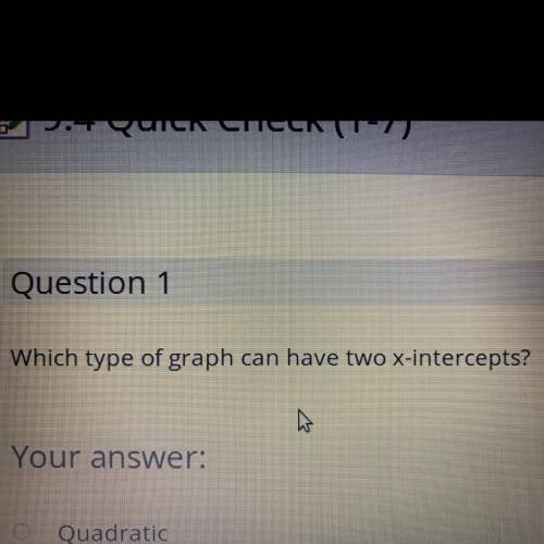 What type of graph can have two x-intercepts?