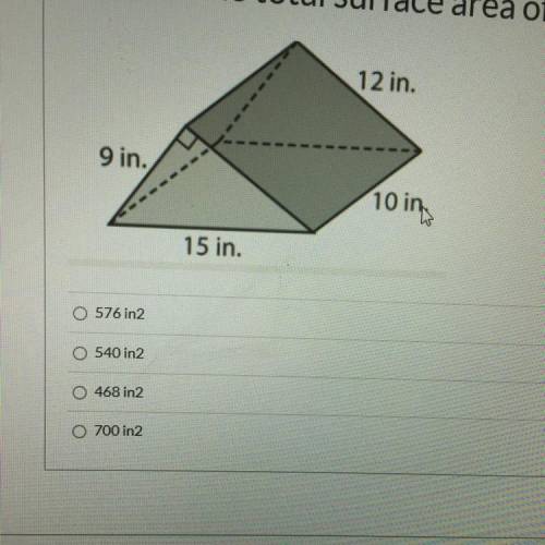 Please help total surface area